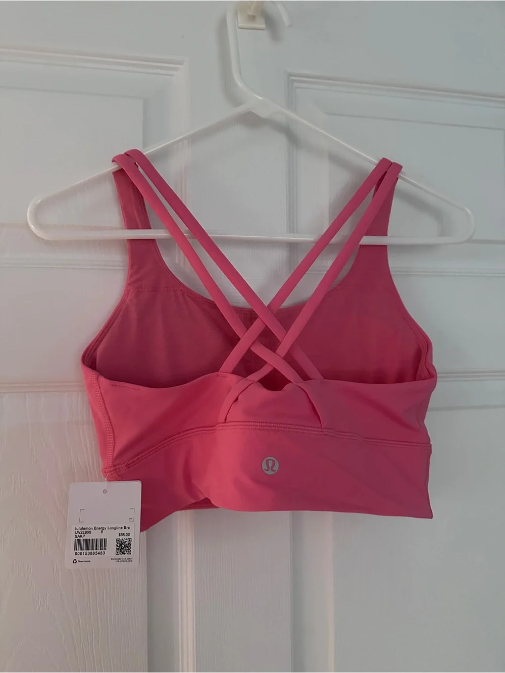 lululemon athletica Hot Pink Strappy Light Support Sports Bra